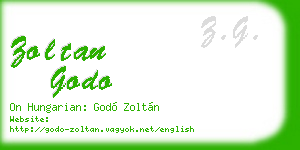 zoltan godo business card
