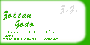 zoltan godo business card